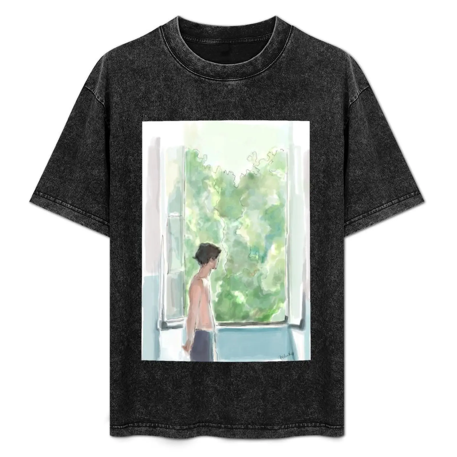 

Elio by the Window T-Shirt man t shirt luxury man shirts cotton cotton shirts 100% shirt summer T-Shirt