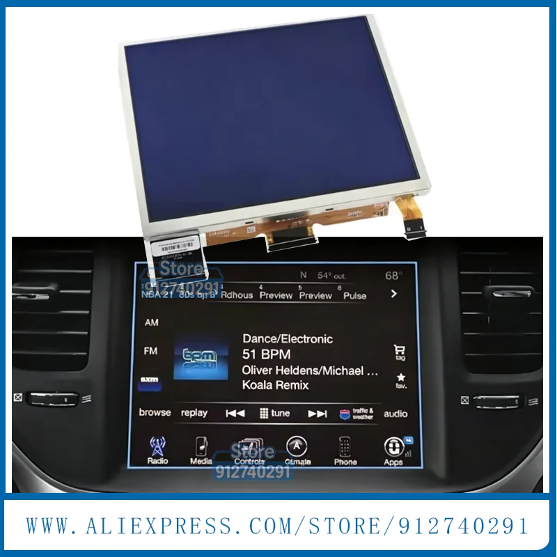 

TDO-XGA084J00001 TDO-XGA08400001 TDO-XGA084 8.4'' Inch LCD With Touchscreen For 2018-2024 Uconnect 4C Radio JeepGrand Cherokee