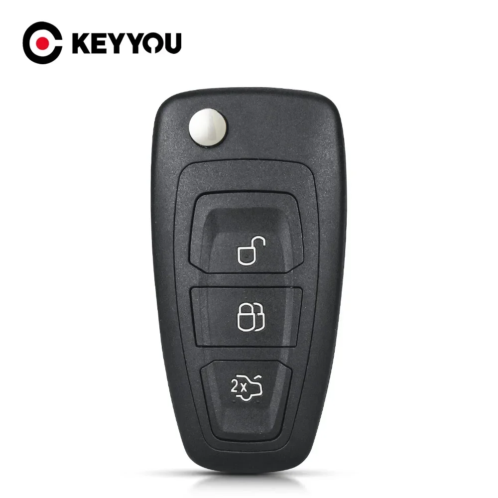 

KEYYOU 10PCS Flip Folding Remote Key Shell Case For Ford Focus Fiesta 2013