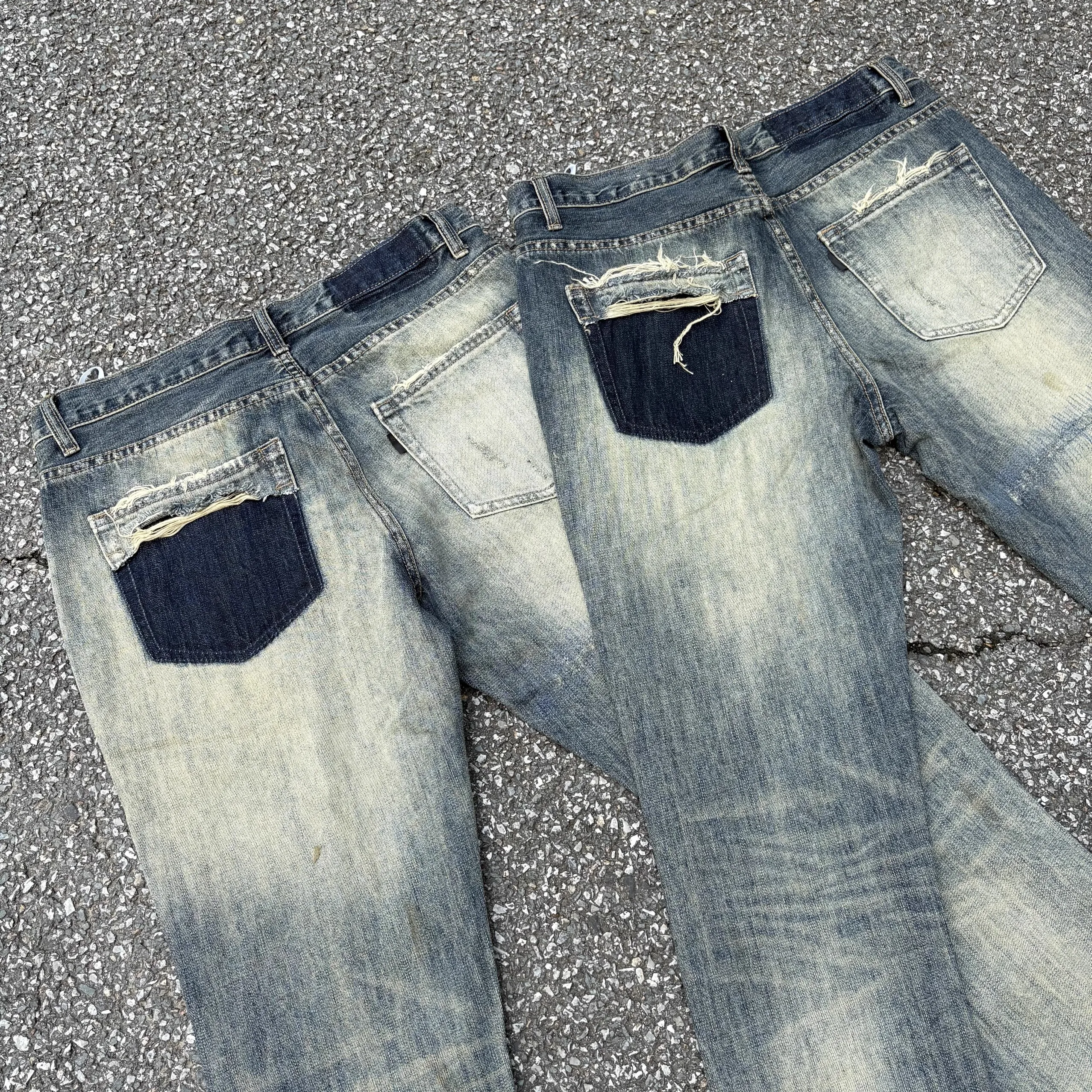 العلامة التجارية الجديدة Undercover غسلها Thunderbolt صالح مستقيم بانت الجينز القطن الدنيم السراويل الراحة جينز غير رسمي حجم 1 2 3 # E137