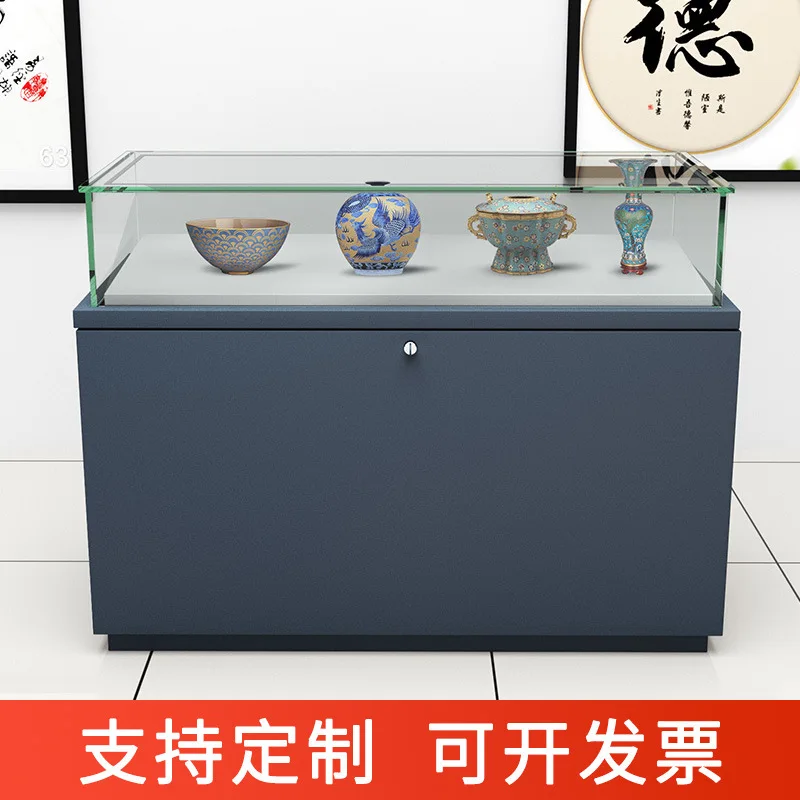 Transparent glass dust-proof museum cultural relics antiques calligraphy and painting hydraulic souvenir display counter