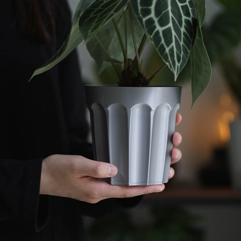 space-silver-plastic-flower-pot-indoor-plant-holder-thickened-version-autumn-carnation-minimalist-breathable-new-style-mounta