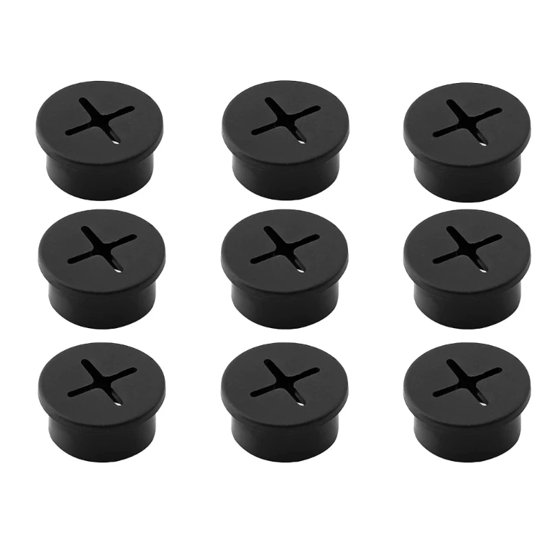 62KD Table Cable Opening Cover Silicone 30 mm Round 10 Pack Set Use