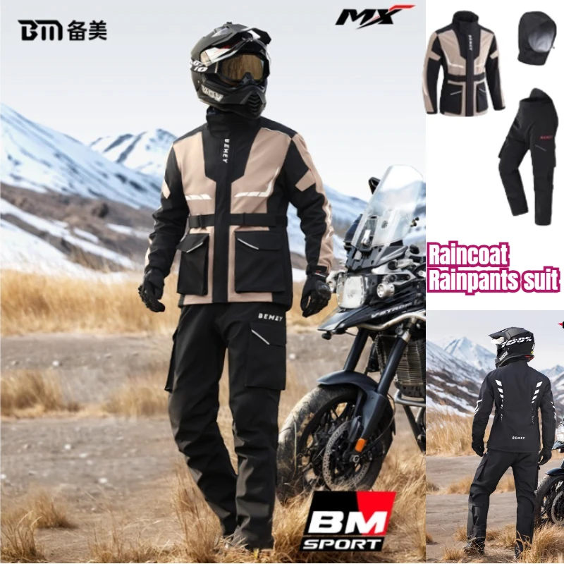 

Windproof Waterproof Moto Rider Raincoat Motorcycle Raincoat Suit Split Full Body Rainstorm Proof Men's Riding Jacket and Pants