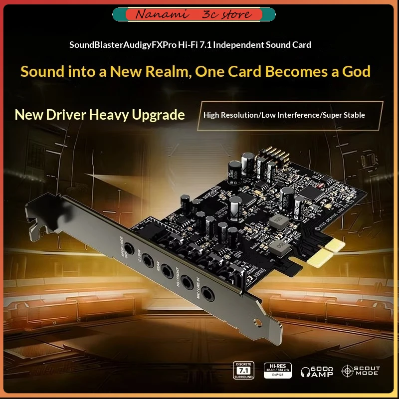 New Creative FX Pro 7.1 Built-in Sound Card Computer Dedicated Independent Professional Hi-Fi Audiophile Gaming Audio Gifts