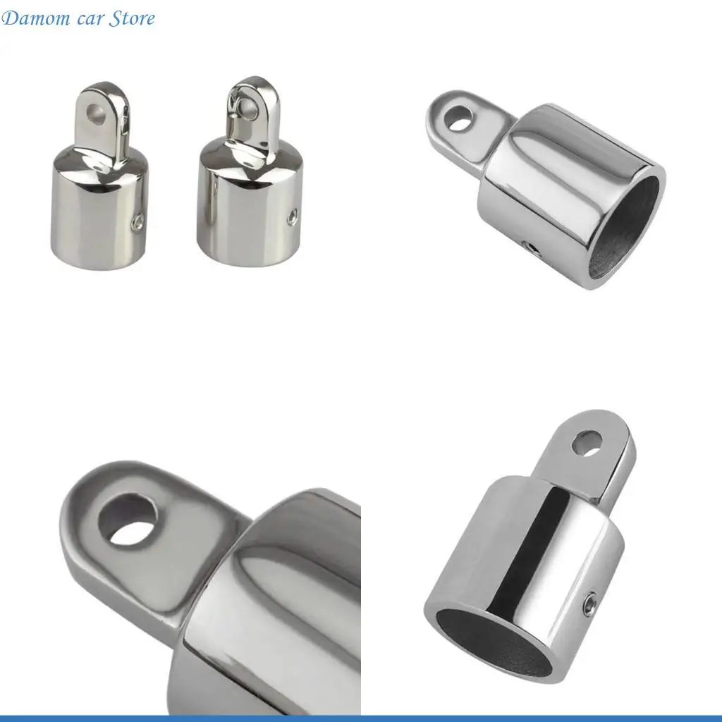 A2UC 22mm25mm Boat Bimini Top Fitting Deck Hinge Slide Cap Pipe Eye End Cap External Eye End Canopy Tube Boat Accessories