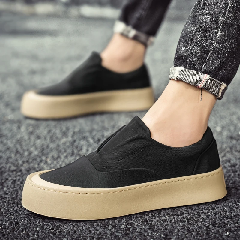 Heren Casual Schoenen Ademende Sportschoenen Loafers Sneakers Outdoor Comfort Slip Op Heren Platte Gevulde Schoenen Zapatillas Hombre