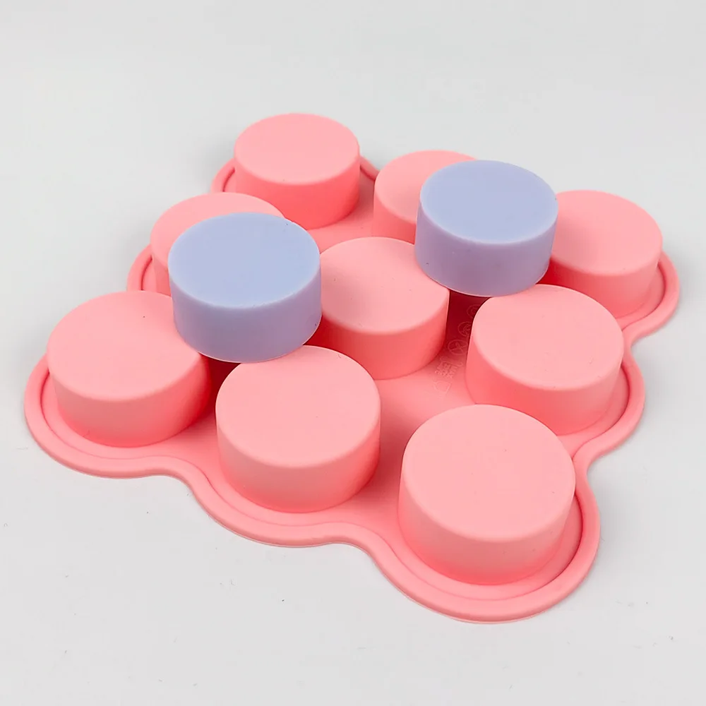 9 Hole Round Silicone Soap Mold Mousse Dessert Chocolate Baking Fondant Cake Decorating Tools DIY Handmade Candle Soap Mould