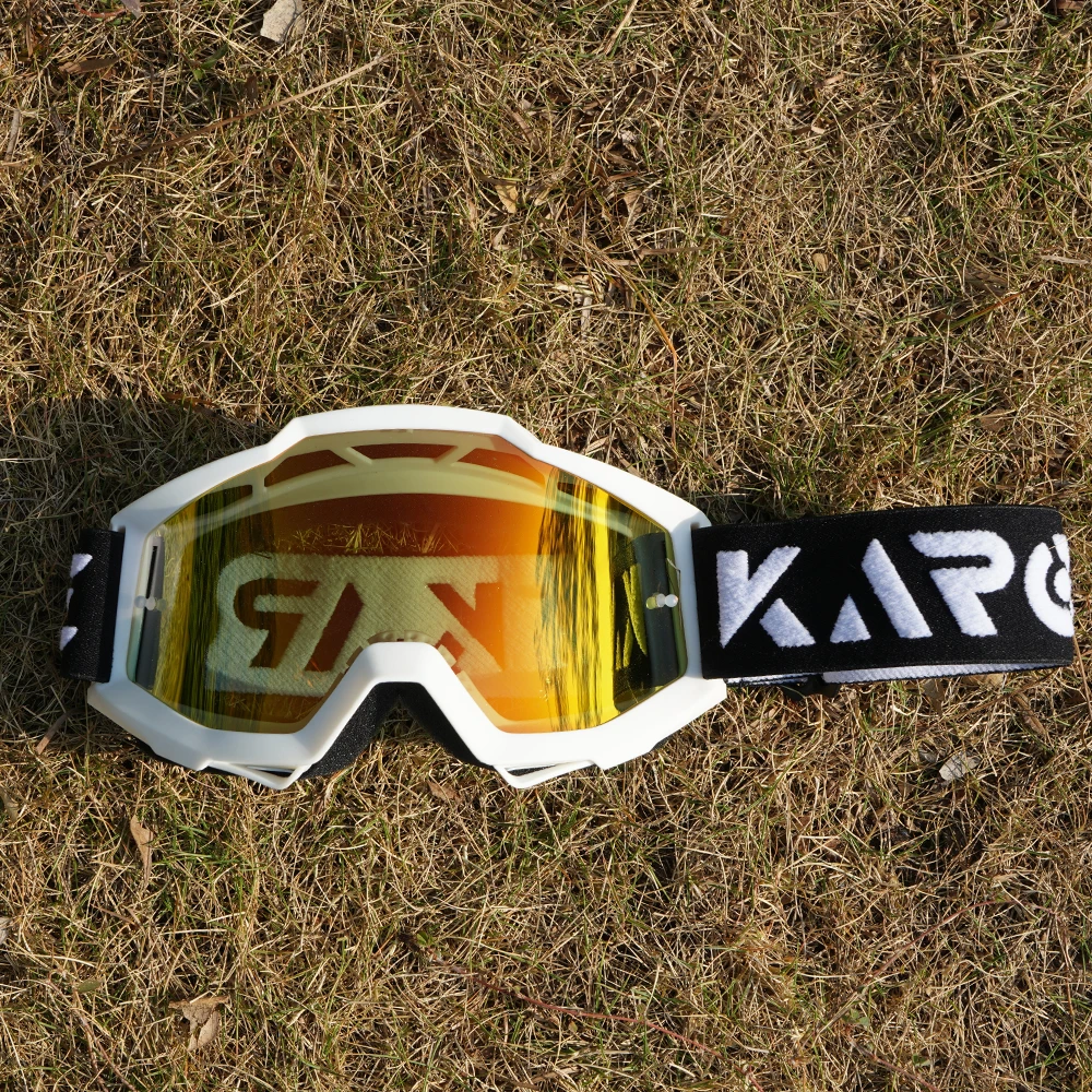 Karos Winddichte Motorradbrille UV400 Offroad-Fahrradhelm-Brille Motocross Dirt Riding Sportsonnenbrille MTB ATV MX K390