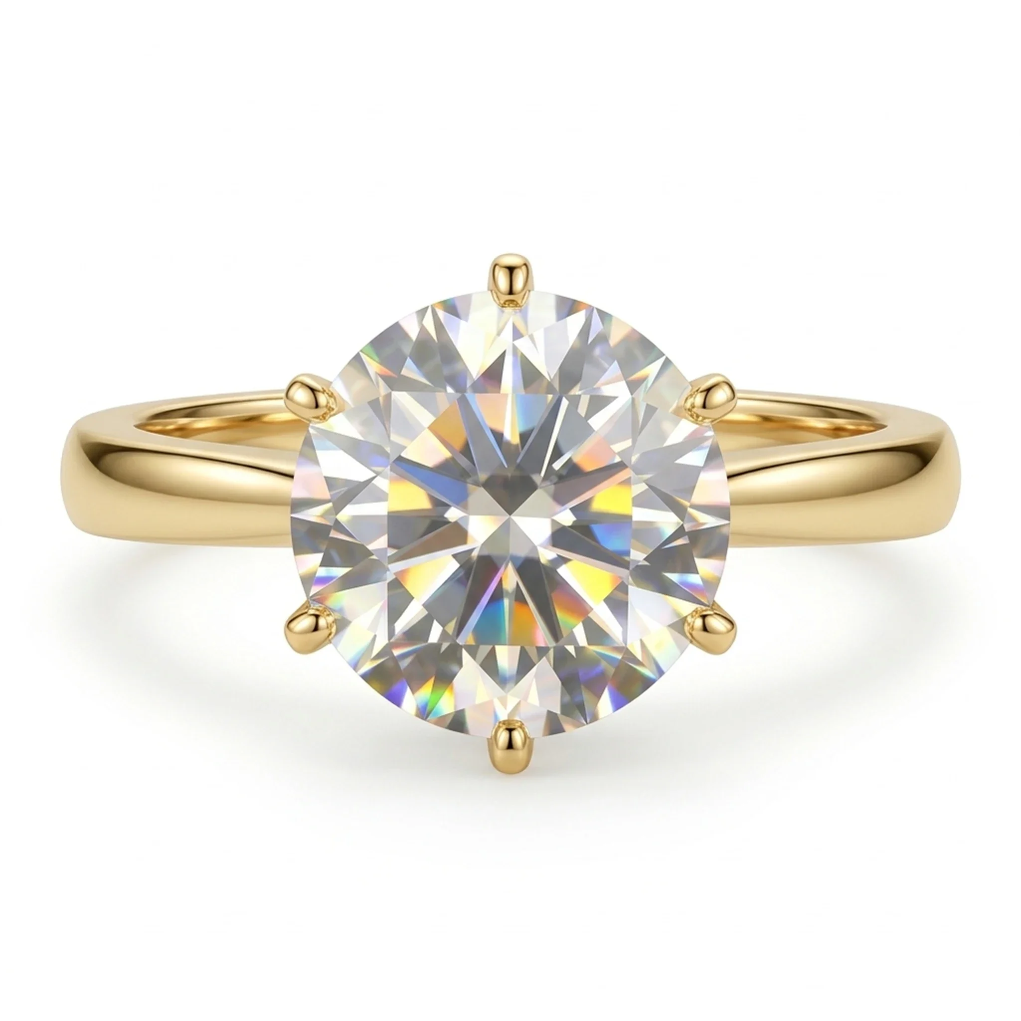 

1-5CT Round Moissanite Ring S925 Sterling Silver Halo Style Engagement Wedding Band Luxury Promise Jewelry Gift For Women