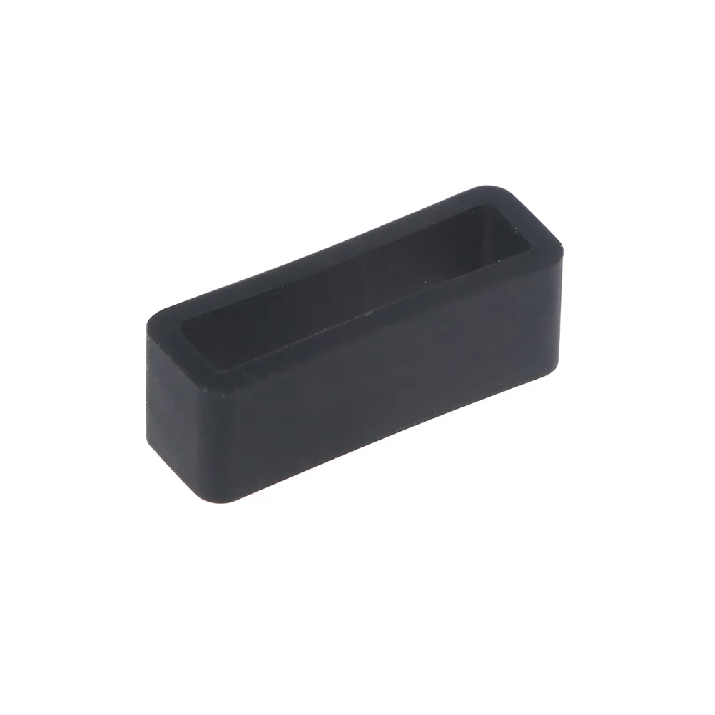 10 قطع من حلقات حزام الساعة البديلة المصنوعة من السيليكون الأسود وحلقات الاحتفاظ المتينة لملحقات ساعة اليد مقاس 20 مم