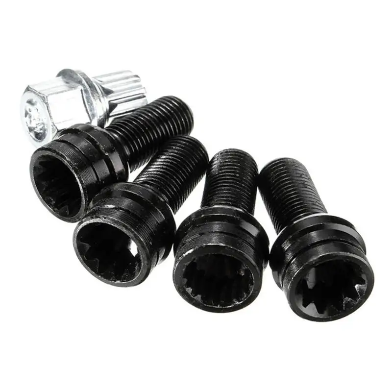 

31BC Stainless Wheel Bolt Lock Lug Nut Locking Wheel Nut Setwith Automotive Accessory 1K0698137A Replacement Part