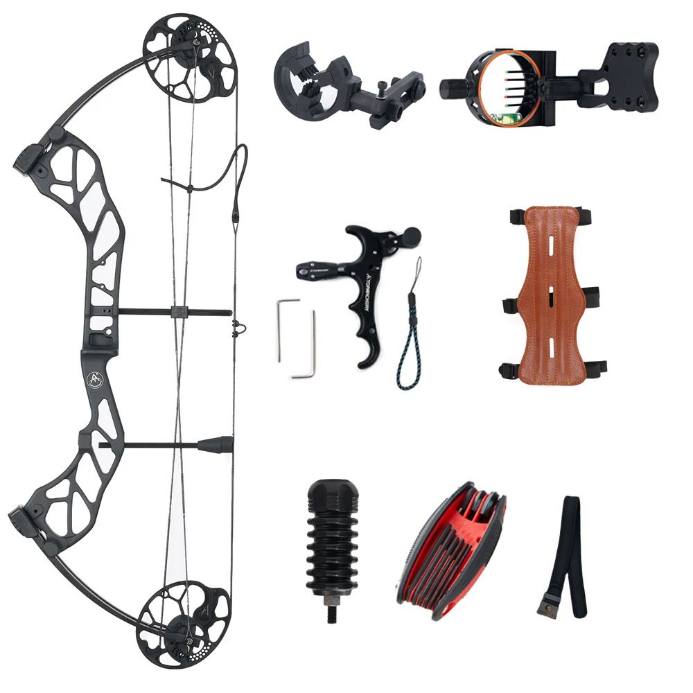 

Compound Bow Archery Sets 19-70lbs Adjustable Right Hand Bows 80% Let-off for Adults and Beginners Hunting