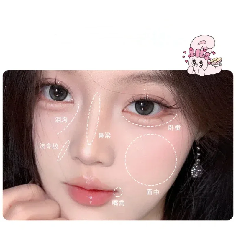 FLORTTE BUNNY Singolo Evidenziatore in Polvere Schiarente Naturalmente Fard per il Viso Crema Schiarente Liftup Viso Trucco Stereoscopico 3D