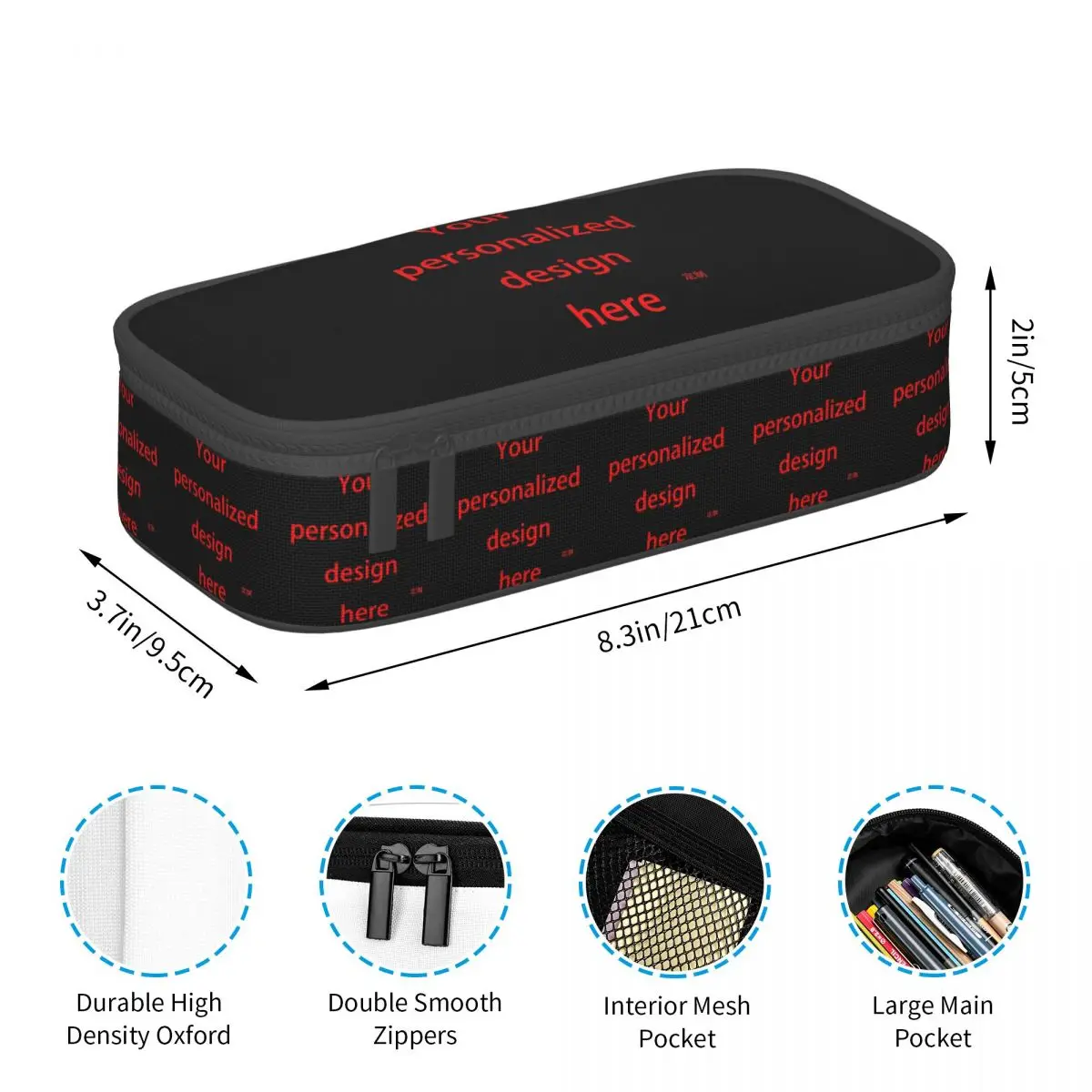 Customized Custom Pencil Case Pencil Pouch Storage Stationery Supplies Big Capacity Pen Box Pencil Bag for Kids