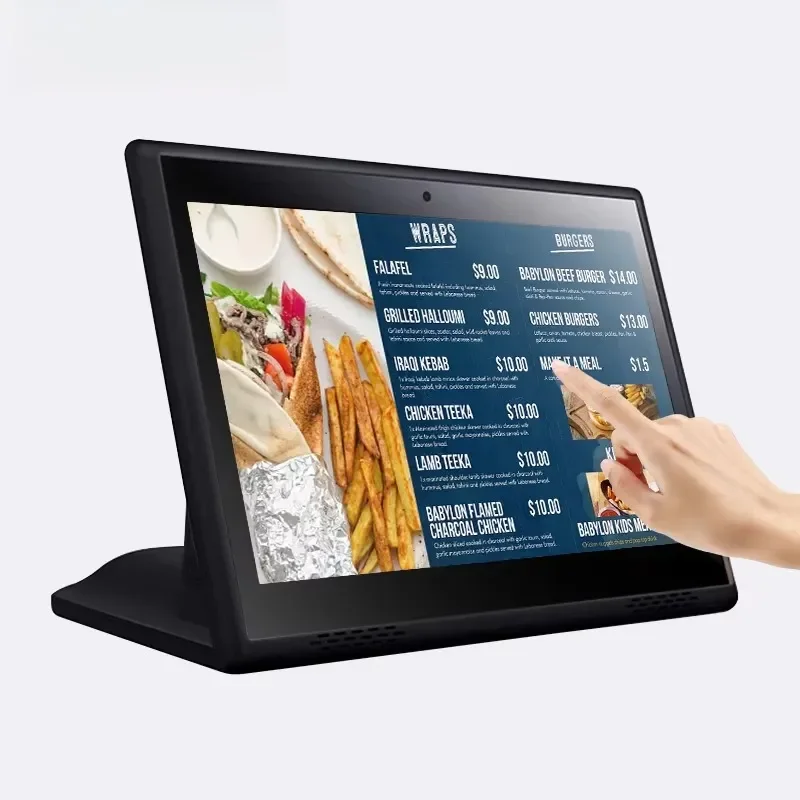 10.1'' IPS HD Display Restaurant Payment Desktop Kiosk Touch Screen Menu Display Self-service Ordering System Android 7.0