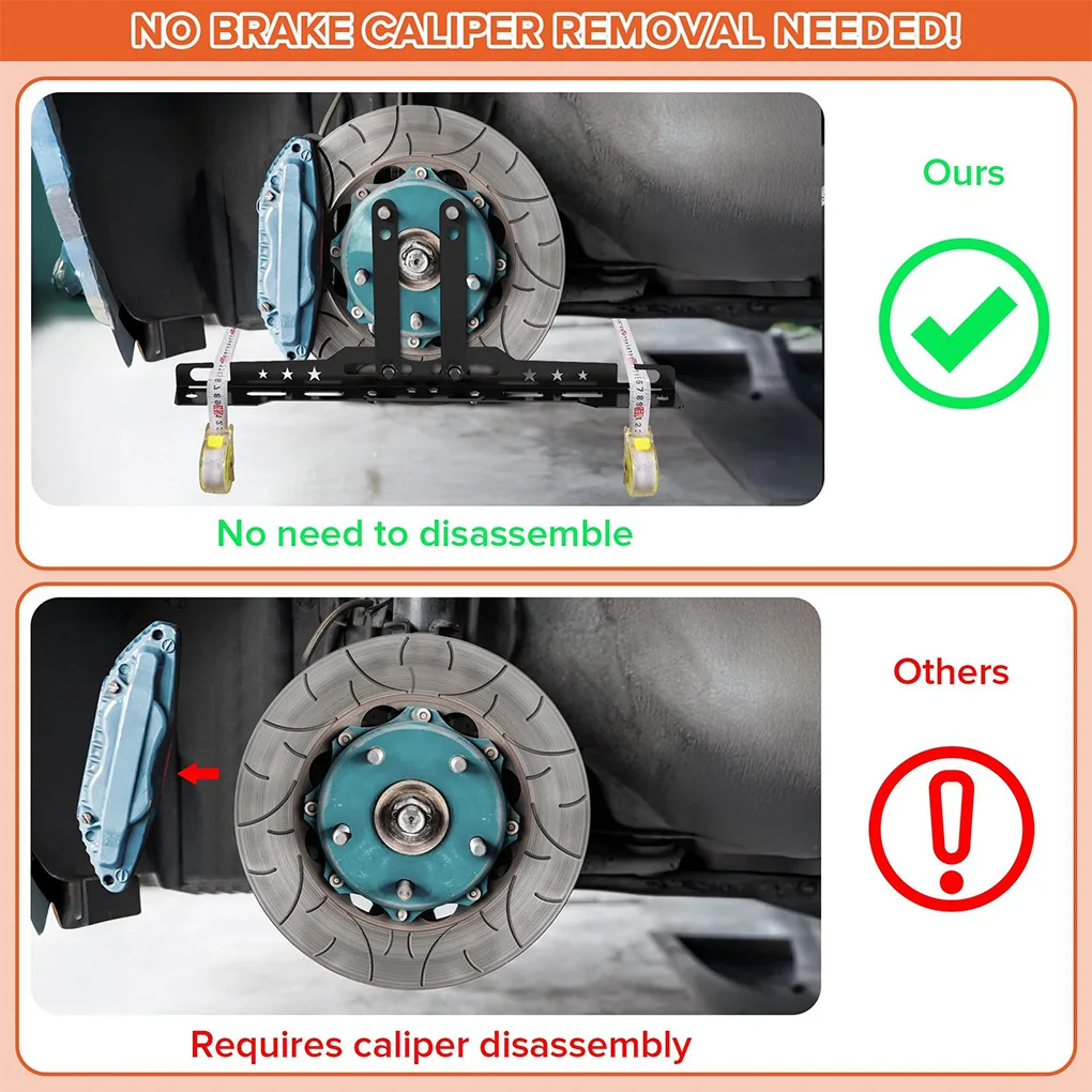 แผ่นปรับระดับล้อรถยนต์แบบปรับได้ 2 ชิ้น อุปกรณ์ตั้งศูนย์ล้อรถยนต์สำหรับงานหนัก แผ่นปรับมุมตัดของล้อ อุปกรณ์ปรับสมดุลล้อ