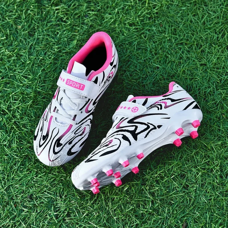 2024 New Children\'s Football Shoes Outdoor Football Training Long Nail Sports Boots Children\'s Anti Slip Football Shoes Unisex