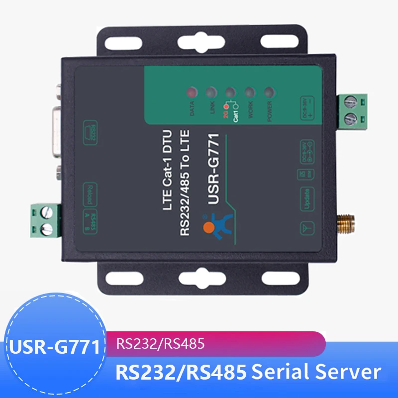 

USR-G771-E LTE CAT 1 Cellular Modem Support LTE and GSM TCP UDP Transparent Transmission RS232 RS485 Interfaces with SIM Card