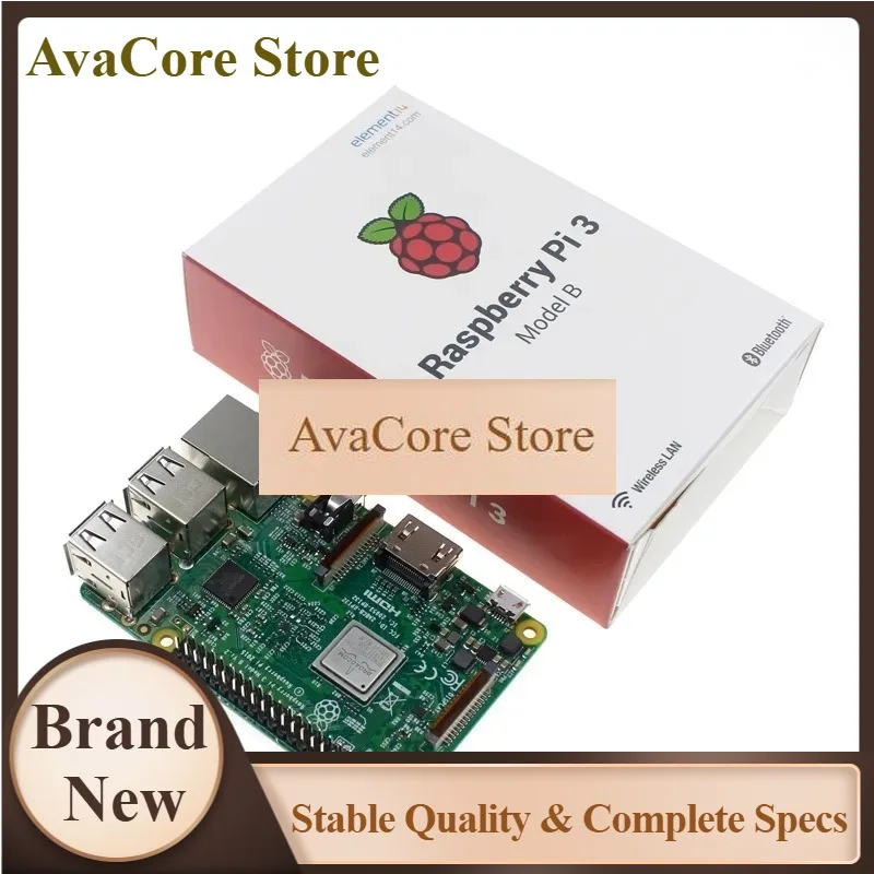 AvaCore 라즈베리 파이 3 모델 B + 라즈베리 파이 라즈베리 파이3 B 플러스 Pi 3B WiFi 및 블루투스와 PoE(전원 공급을 통해 이더넷을 통한 전원 공급) 지원 기능 탑재