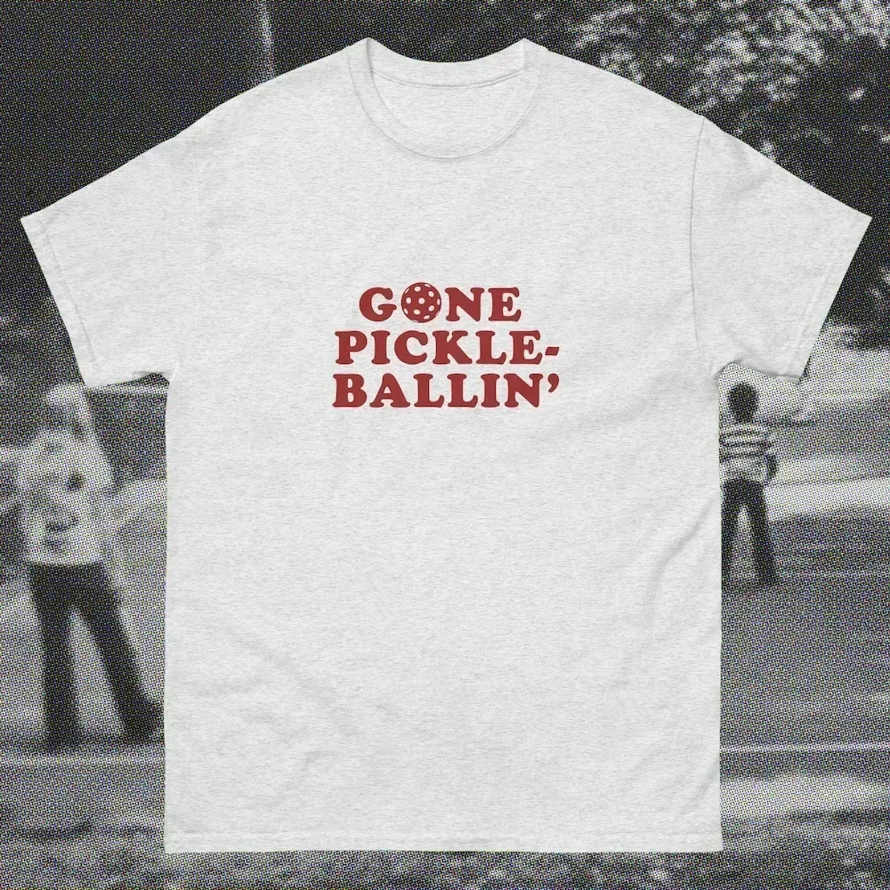 T-shirt de pickleball « Gone Pickleballin' Fishin' Fishing » – Aspire à la retraite – Loisirs et sports