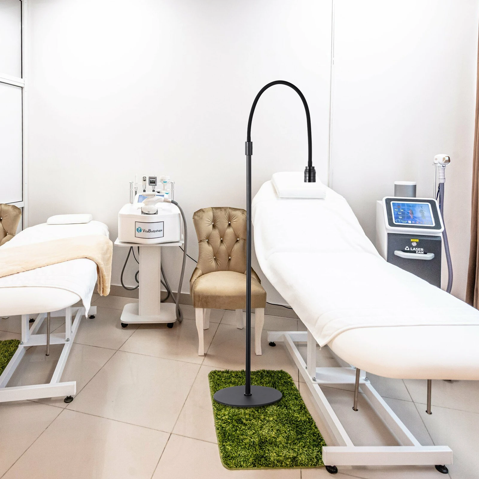 لاش تمديد ضوء LED رمش مصباح لملحقات رمش الأشعة فوق البنفسجية لاش الغراء نظام ، دواسة القدم التحكم الطابق الإضاءة