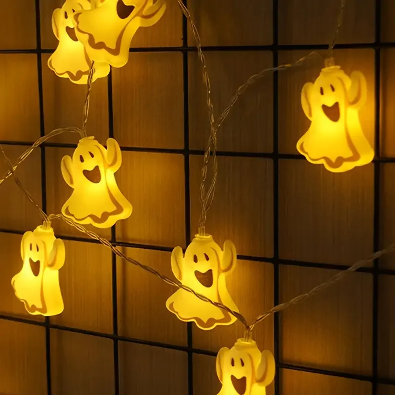 1 قطعة شبح الهالوين سلسلة أضواء الزخرفية جو مخيف ضوء البطارية بالطاقة للمنزل هالوين حزب مهرجان ديكور #2