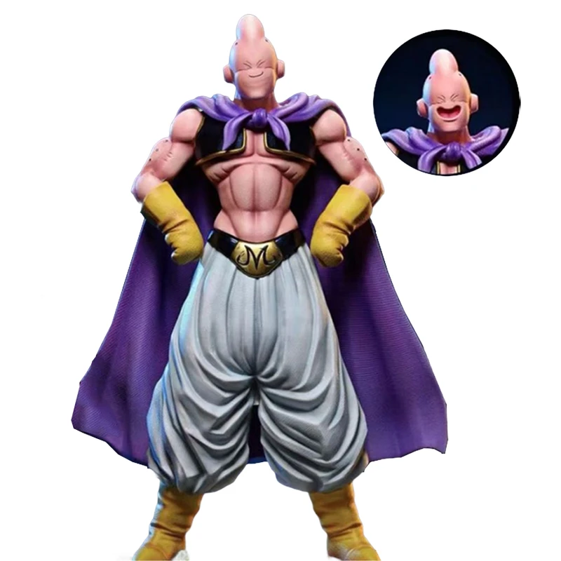 

27cm Anime Dragon Ball Figures GK Majin Buu Standing Waisted Double Header Action Figures PVC Model Collection Birthday Toys