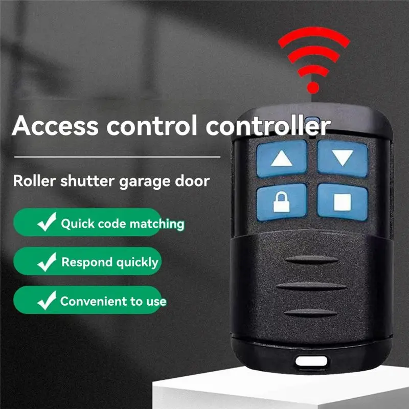 FULL-Rolling Door Remote Control Garage Door Opener Garage Door Gate Telescopic Door Rolling Shutter Door Remote Control 2Pcs