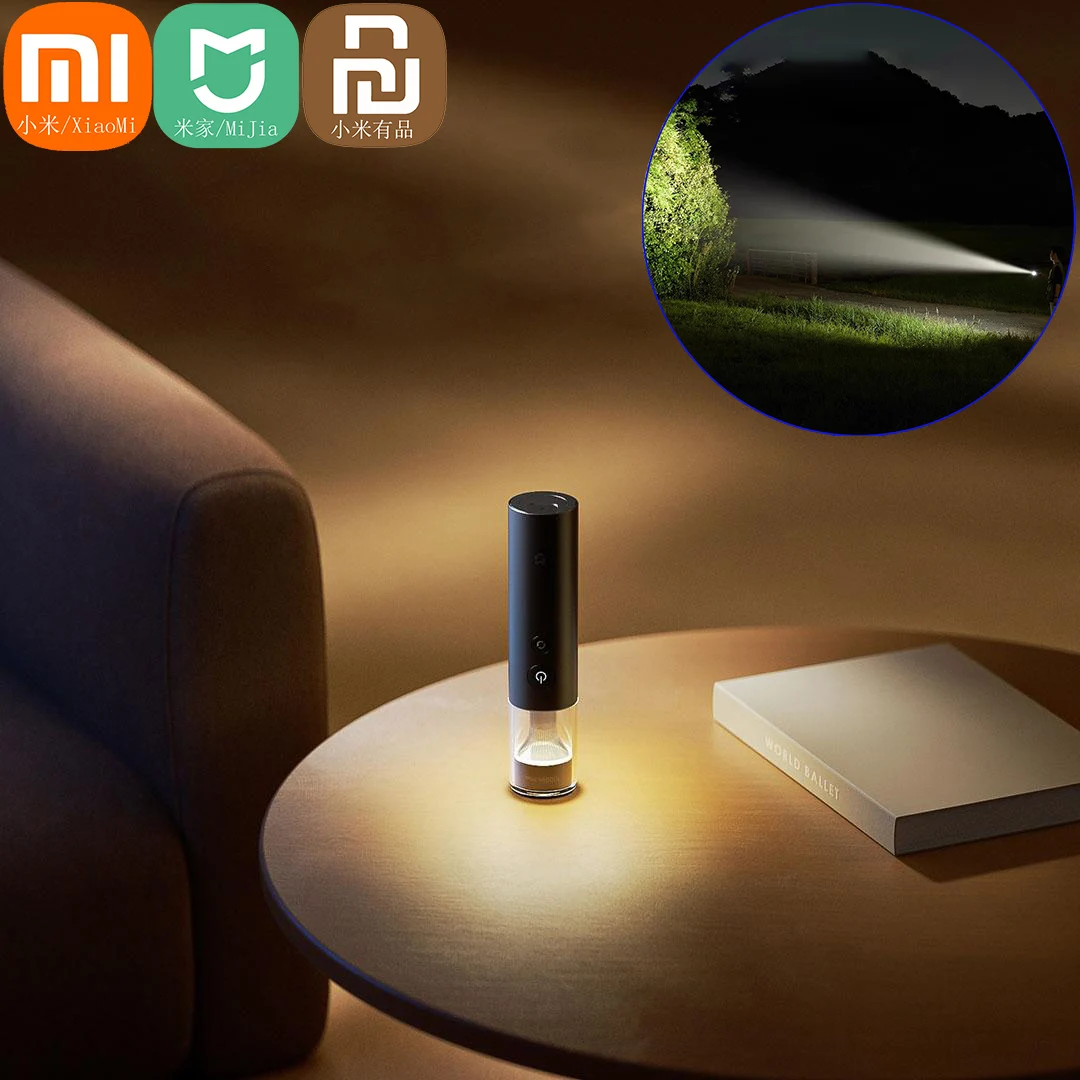 

Портативный многофункциональный светодиодный умный фонарик Xiaomi Mi, атмосферное освещение, перезаряжаемый, высокая мощность, супер яркий