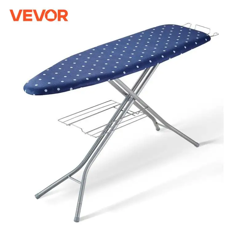 VEVOR Full Size Ironing Boards 4/3 Layers Heat Resistand Structure Height Adjustable&Foldable Legs W/ Removable&Washable Cover