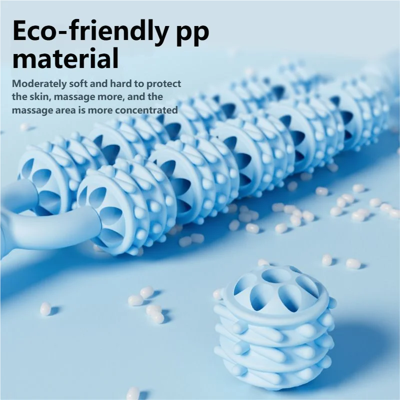 

Double Row Massage Calf Roller Bar Yoga Stretcher Muscle Relaxation Massage Tool A Must-have for Relaxing with Family Massage