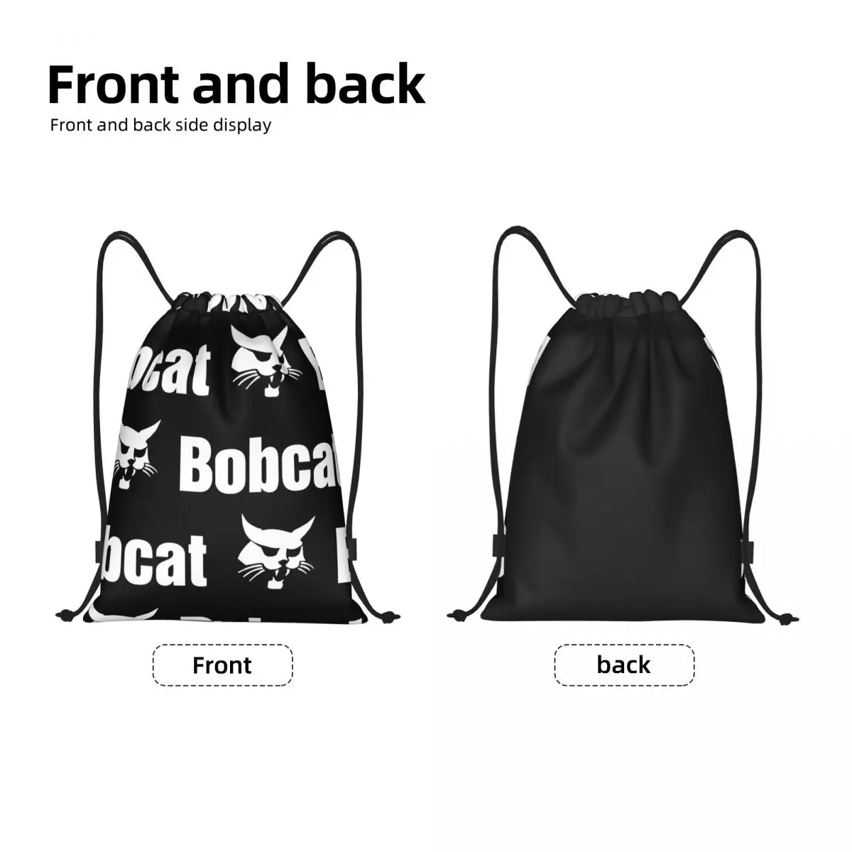 Bobcat logotipo portátil Drawstring sacos, saco de desporto, saco de livro para viajar, multi-função