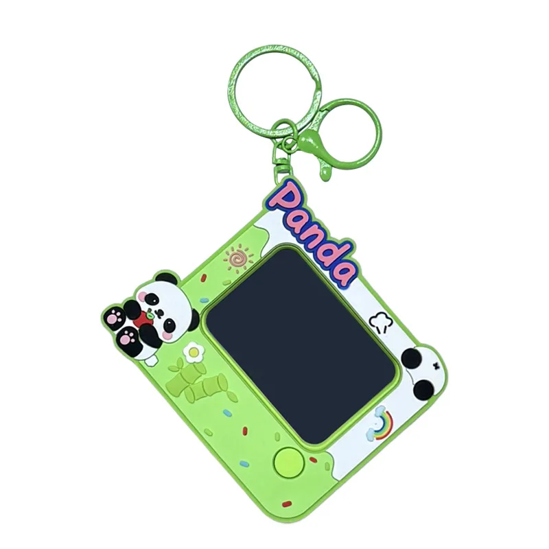 민소 팬더 그래피티 드로잉 보드, 열쇠고리, 책가방 펜던트, 귀여운 커플, 자동차 열쇠고리 펜던트, 고급 선물