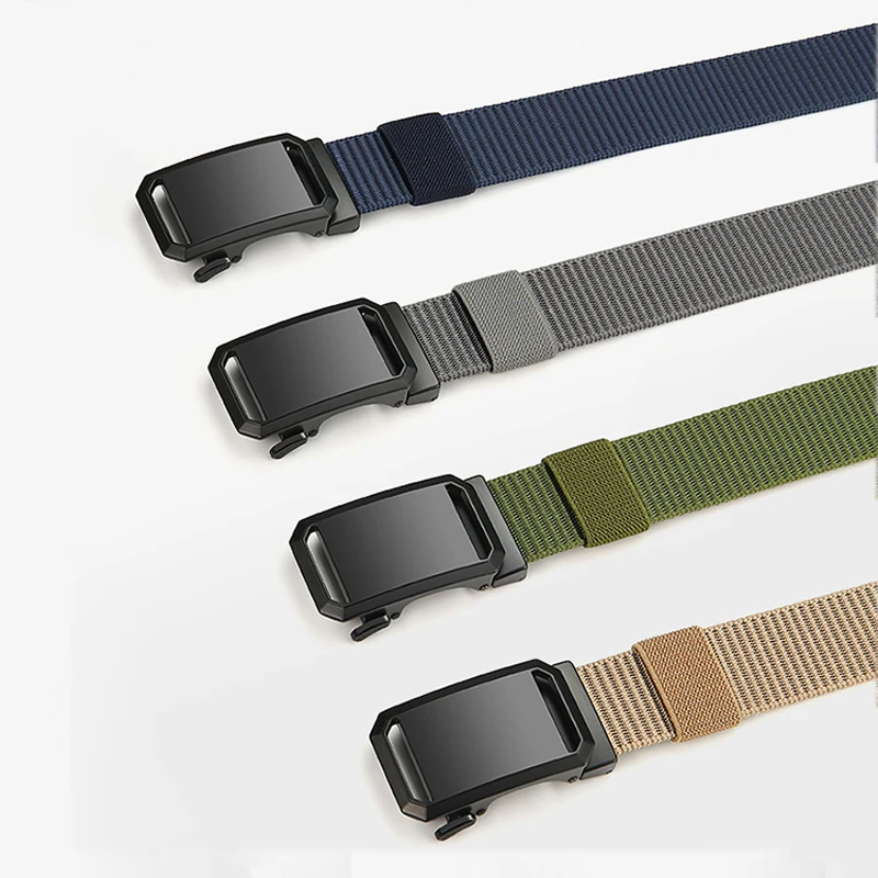 Nylon Belt Breathable Belts for Men Tactical Belt Automatic Buckle Belt Outdoor Korean Canvas Belt Student Trend Versatile Belt image 6