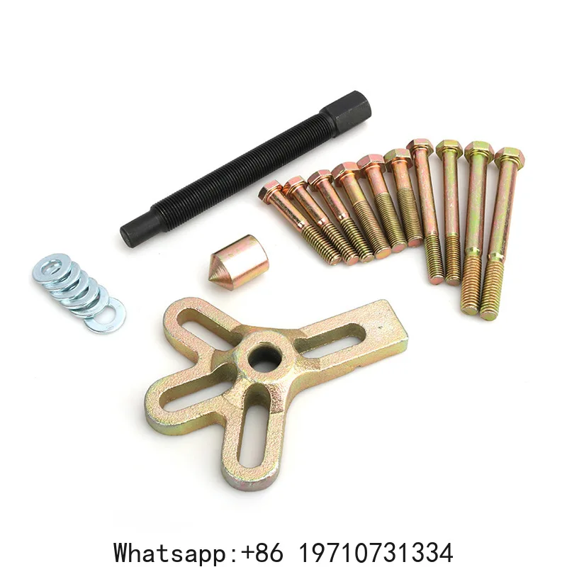 13 pcs Car Steering Wheel Puller Kit Puller Set Gear Pulley Flywheel Remover Gear Crankshaft Damper Tool