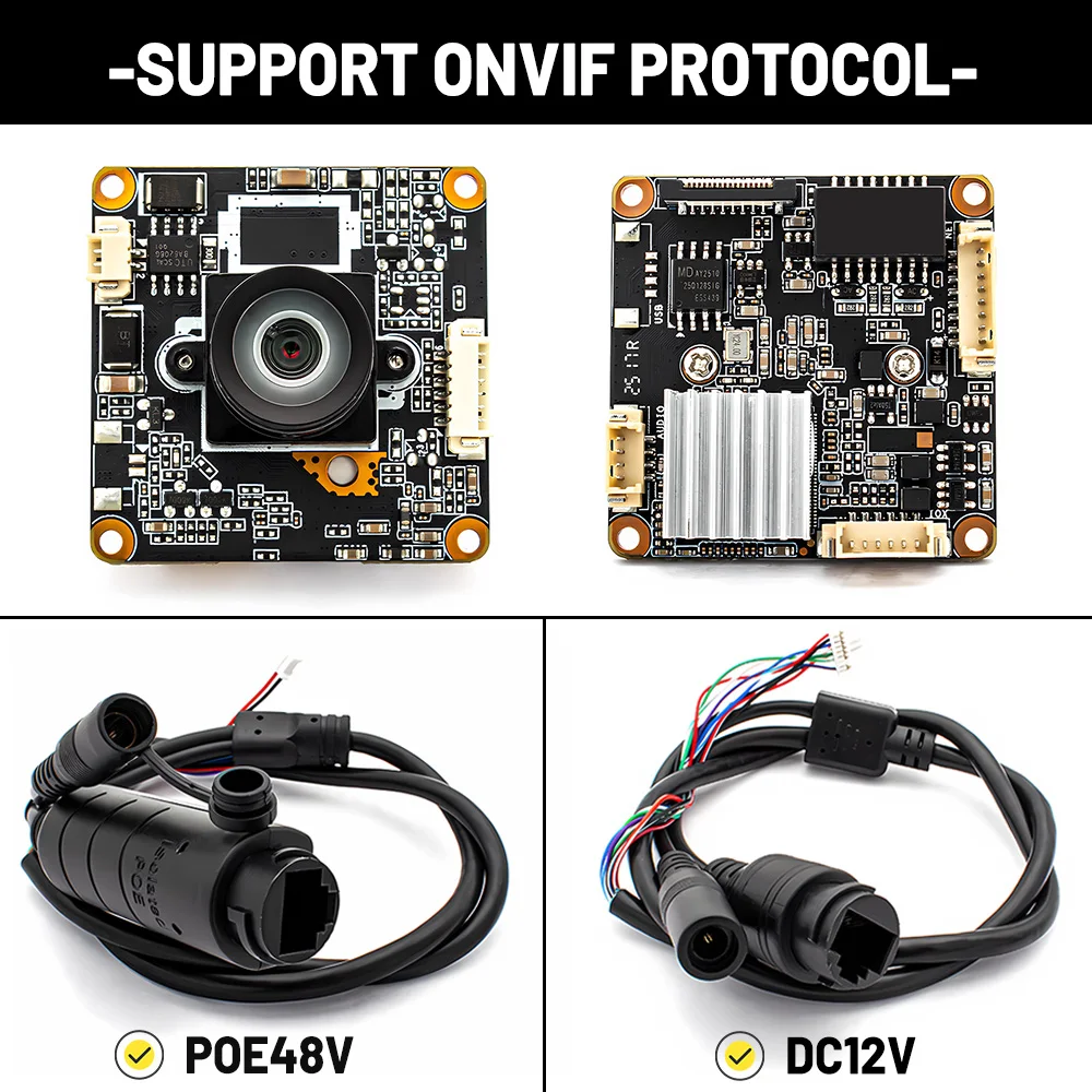 كاميرا IMX335 5MP IP 2592*1944 30FPS IMX335 مستشعر بدون تشويه عدسة تدعم Onvif RTSP RTMP دفع بث الفيديو إلى YouTube #4