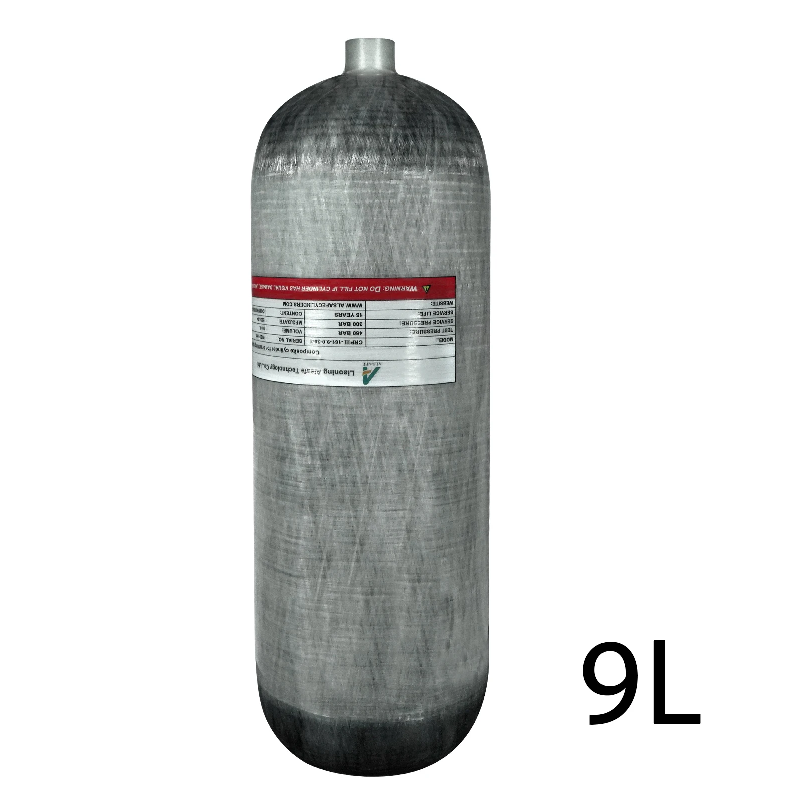 TUXING 4500PSI 9L Carbon Fiber Cylinder 300Bar High Pressure HPV Large Capacity Diving Cylinder Swimming Swimmer Equipment