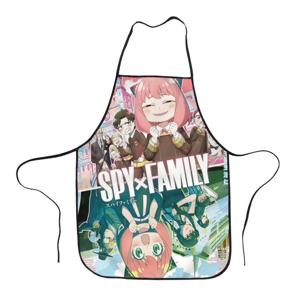 

Fashion Design Spy X Family Anime Apron Store Logo For Women Gift Composite Fabric Cleaning Pinafore Home Cooking Accessories