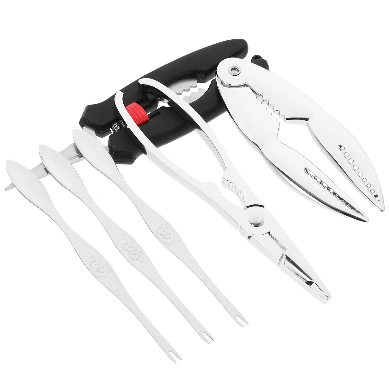

Seafood Scissors Crab Eating Tool Stainless Steel Needle Clamp Pecan Walnut Nutcracker