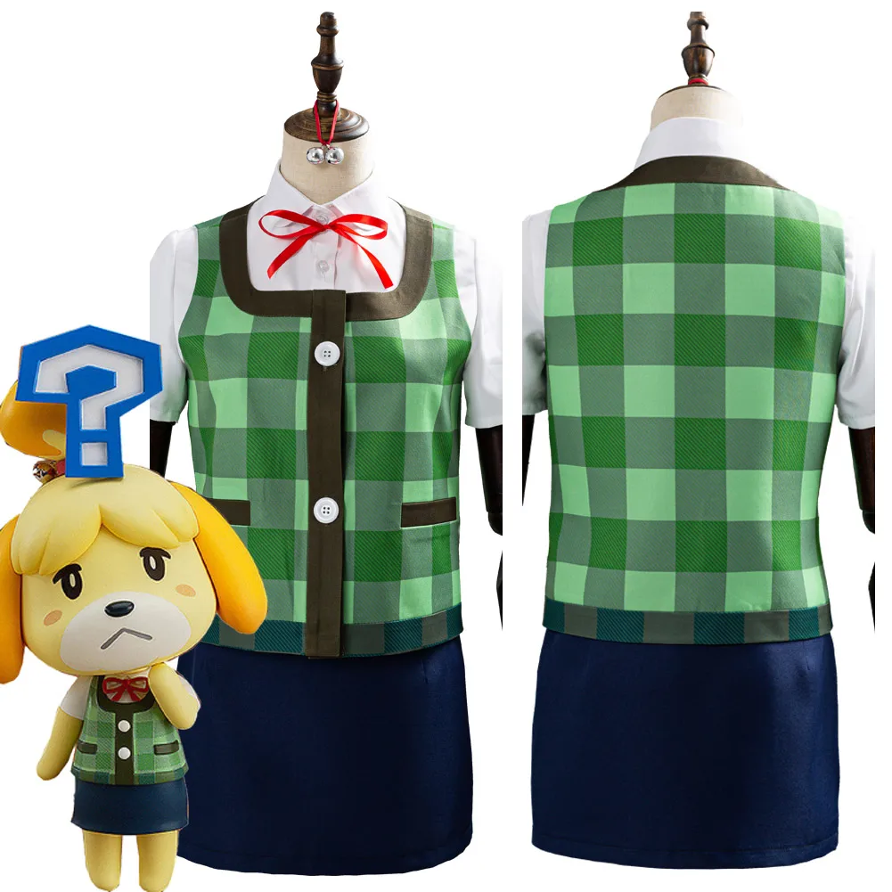 

Game Animal Cosplay Crossing Isabelle Cosplay Costume Halloween Women Uniform Outfits