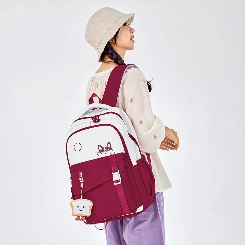 

Cartoon Fashion Versatile Women's Trendy Large Capacity Nylon Cloth Student Schoolbags Simple Casual Sports Travel Backpack