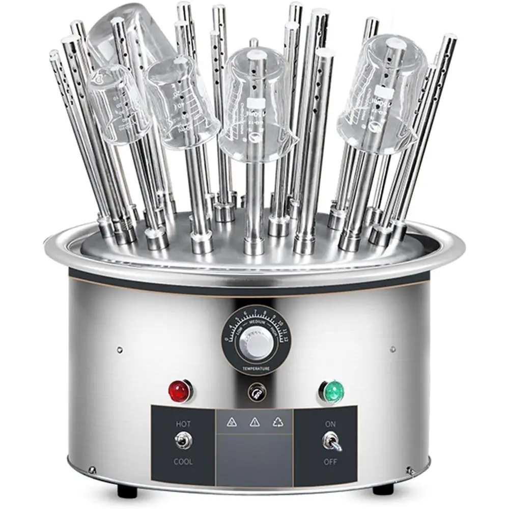 

Adjustable Temperature Lab Drying Rack with 20pcs Drying Pipes for Beakers and Labware, 40°-120° Range