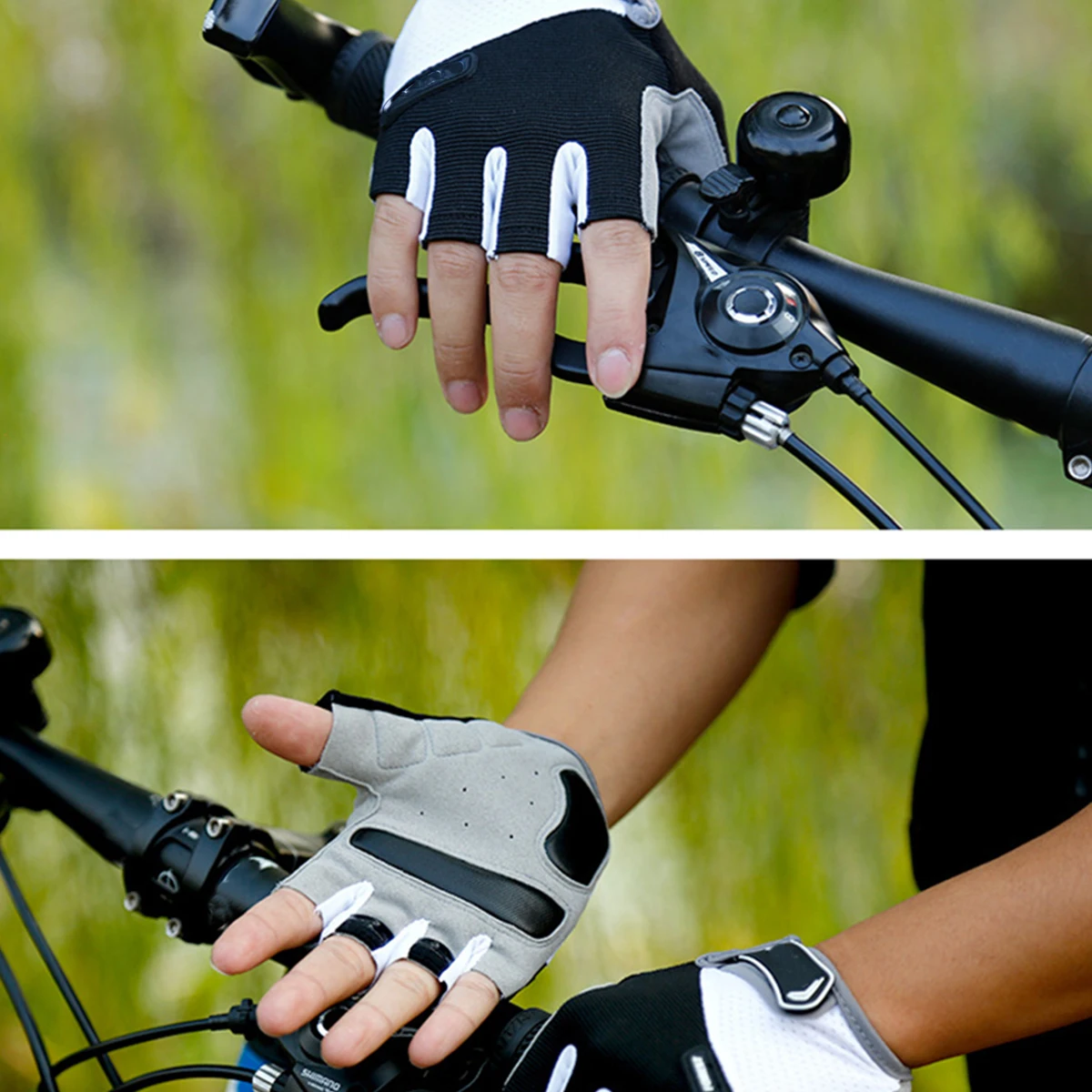 

1Pair Anti-Slip Half Finger Gloves Breathable Lightweight Cycling Gloves for Men Women Biking Driving Hiking