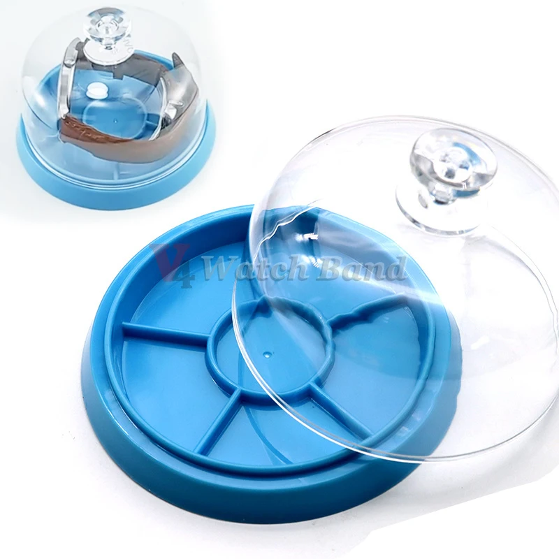Watch Parts Watch Movement Dust Cover Holder Tray Parts Protector Moistureproof Anti-dust Covers Storage Box for Watchmakers