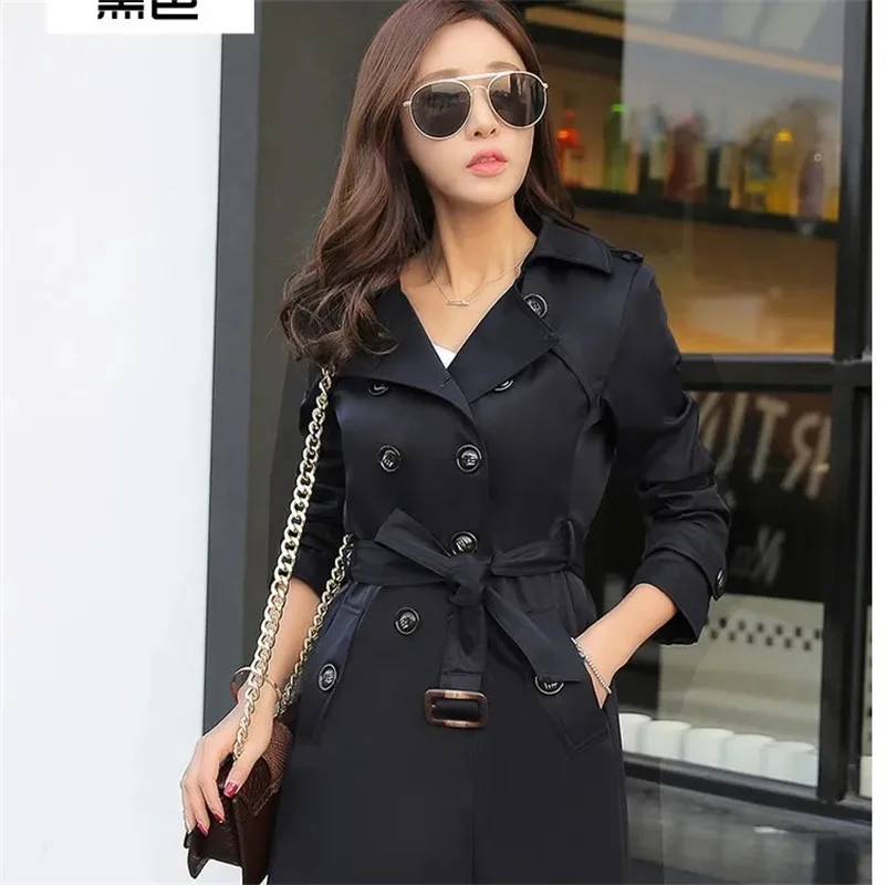 Xiaoxiangfengแจ็คเก็ตWomen2025ฤดูใบไม้ผลิฤดูใบไม้ร่วงฤดูหนาวใหม่แฟชั่นWindbreakerสไตล์อังกฤษยาวTrench CoatหลวมหญิงOuterwear