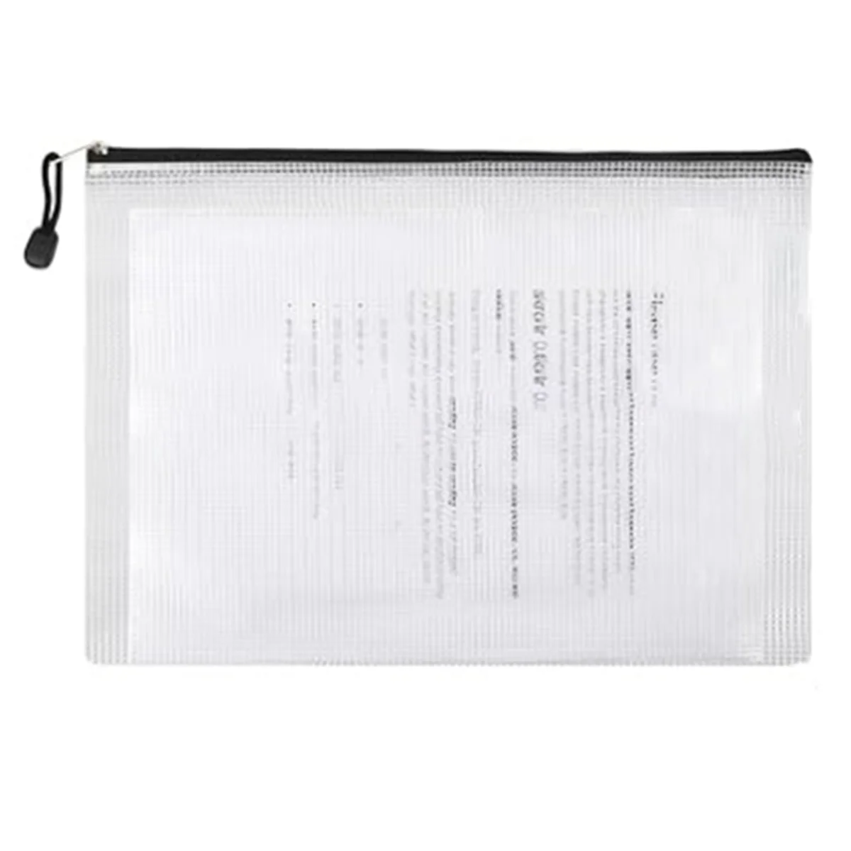 새로운 24pcs 메쉬 지퍼 주머니 가방, 13.5x9.5 인치 문자 크기, A4 크기 정리를위한 플라스틱 지퍼 가방