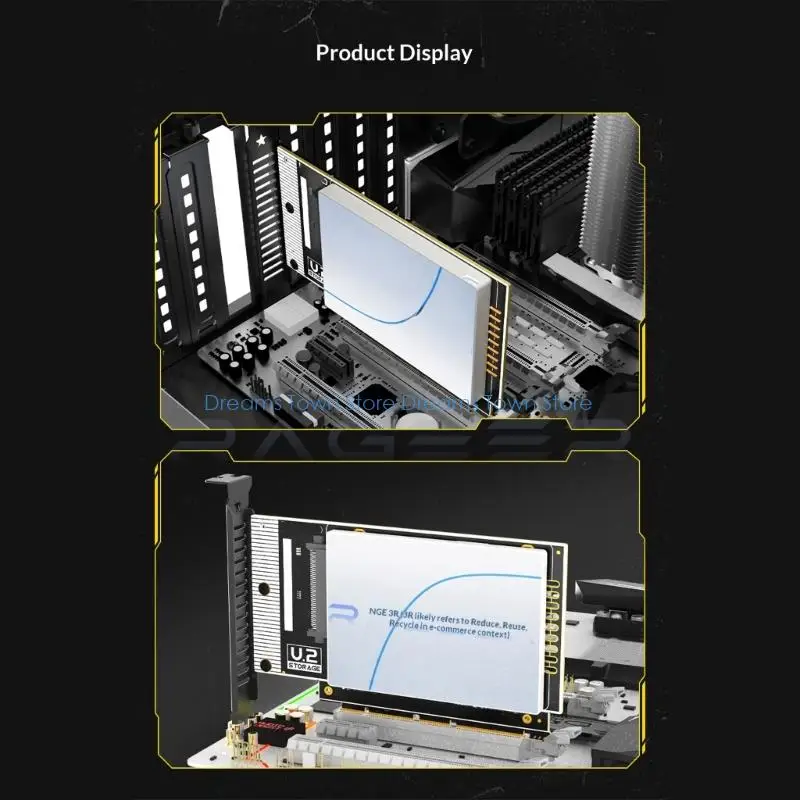 HX6A Multi U.2 PCIe 5.0 Expansion Card High Capacity NVMe Storage Deployment Computing Development Board Replacement