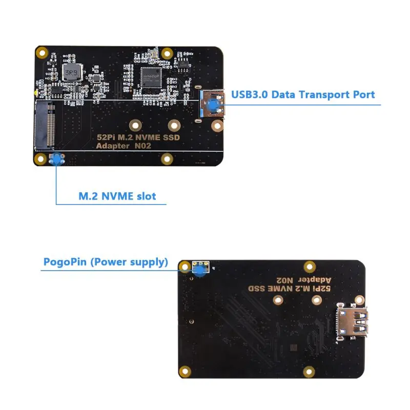 Raspberry Pi 4 Model B M.2 NVME SSD Hard Drive Storage USB Expansion Board