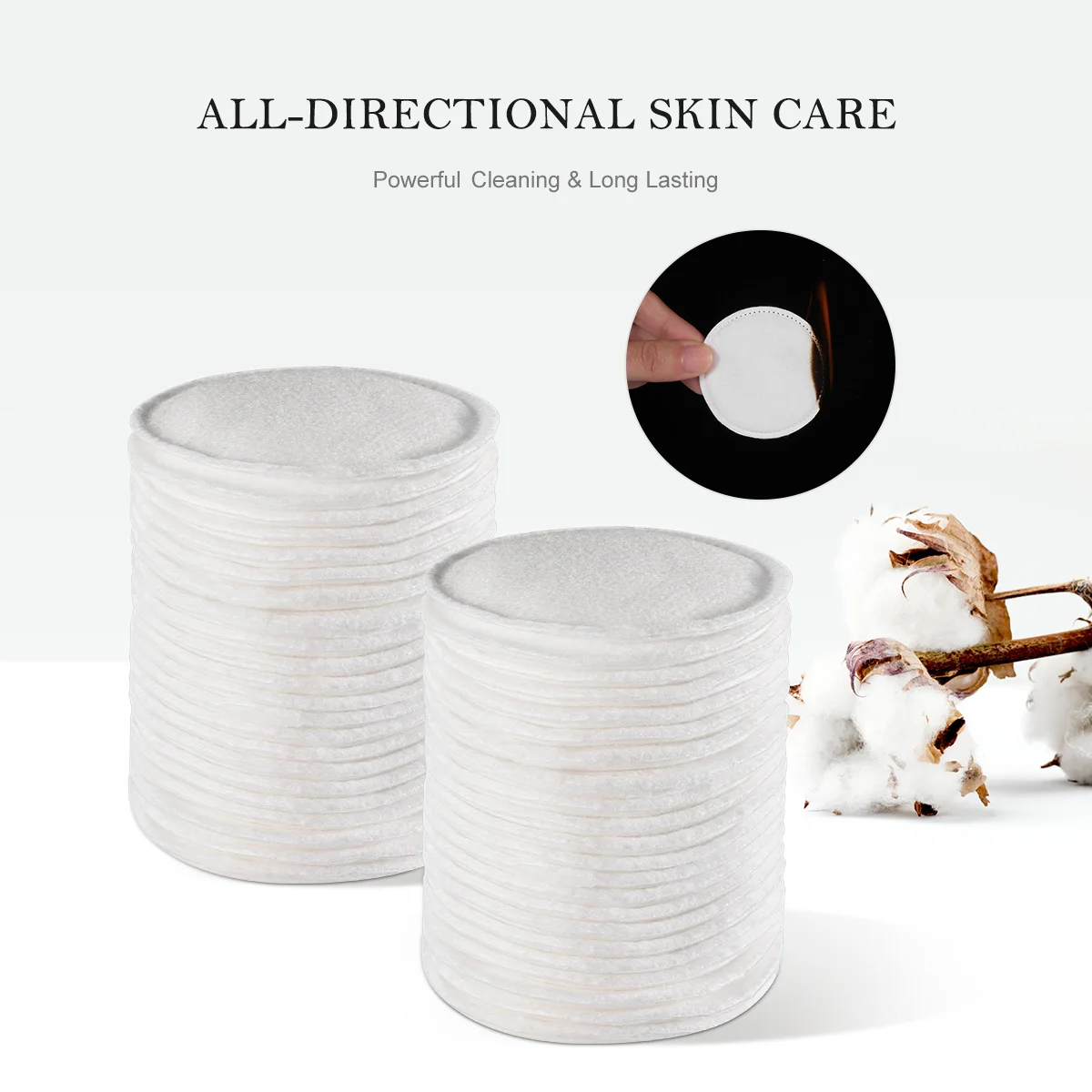 200개 두꺼운 화장솜 부드러운 삼중층 메이크업 제거용 라운드 여성 남성 아기용 120mm 화장솜
